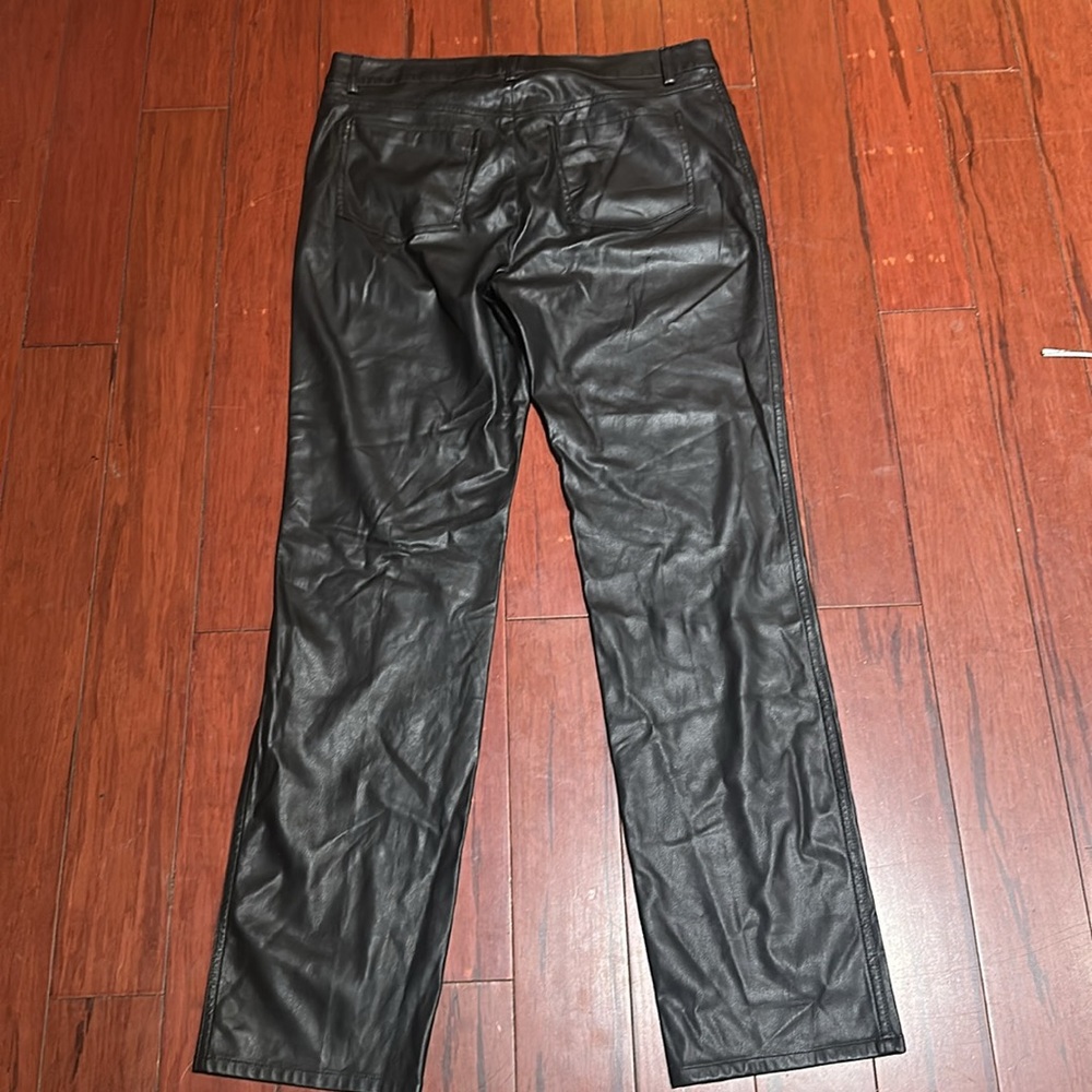 Peace of Cloth Black Faux Leather Jeans Size 10 NWT - Picture 5 of 15
